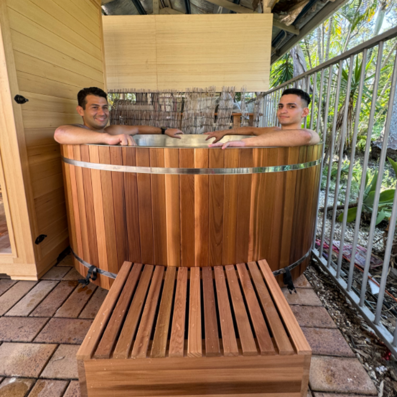 Recover | Deluxe Wooden Ice Bath & Infrared Sauna Combo