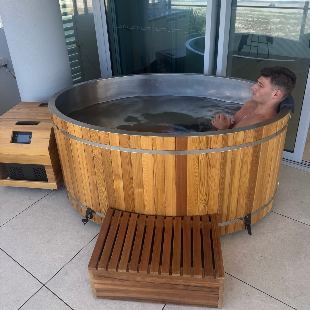 Recover | Deluxe Wooden Ice Bath & Infrared Sauna Combo